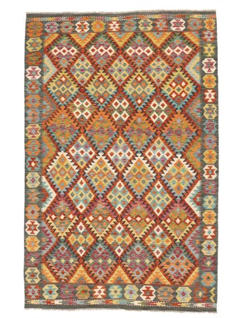 Kelim Afghan Old Style Matot Matto 166X255 Ruskea/Vihreä Villa, Afganistan