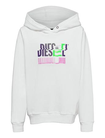 Sanghoodkliv Sweat-Shirt Hettegenser Genser Hvit Diesel