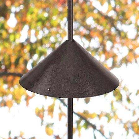 Ekornskjold Beskyttelse For Fuglemater Stang, Rustfri Ekornskjold Beskyttelse Rundt Beskytter Hengende Fuglematere Og Fuglekasser (2 stk, Svart)