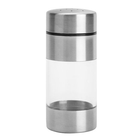 Krydderbeholder i rustfritt stål for salt, pepper og krydder