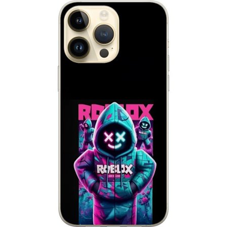 Yhteensopiva Puhelinkuori Apple Apple iPhone 14 Pro Max Neon Roblox Warrior -motiivi, jossa on hupparimainen gamer-look ja kirkkaat värit