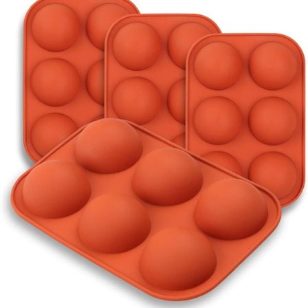 Medium Ball Shape Silikonform, 4 pakker bakeform for baking