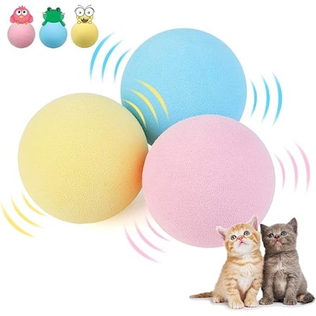 Interaktiv katteball - Elektrisk ball - Mint - Med lyd - 3 farger