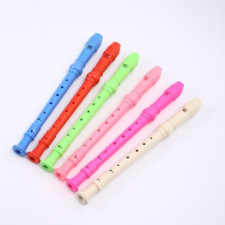 3-delad blockflöjt musikinstrument diskantblockflöjt lämplig för nybörjare färger skickas slumpmässigt
