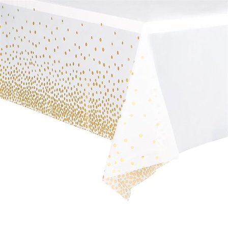 Bordsduk i plast 137 x 183 cm - Vit