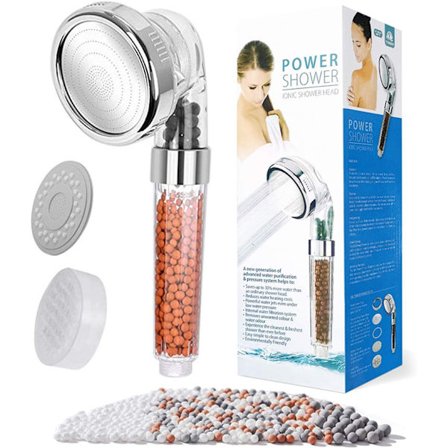 Aromaterapi anion trykreguleret brusehoved vandbesparende håndbruser VC hudpleje et-knaps vandstop brusesæt