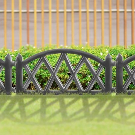 Dekorativt havehegn i grafitfarve til unik plantekant