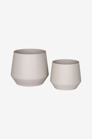 House Nordic - Planteringskärl TROFA set om 2 - Beige - Utekrukor - Från Homeroom