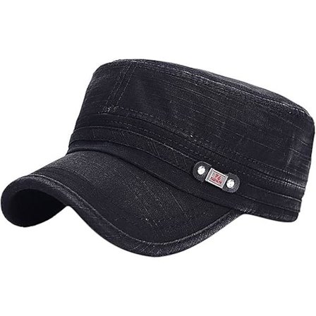 Unisex Cadet Army -lippis, säädettävä litteä lippalakki, pesty puuvillainen sotilashattu, baseball-lippis