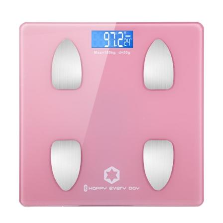 Kropsvægtsvægt Badeværelse rund hjørneplatform Digita Smart Precision Square Bærbar husholdningsmaskine Rechargeable 26*26cm