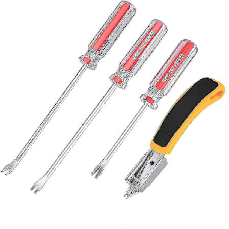 Verktøysett for fjerning av møbelstifter og stiftefjerner, kraftig spikeruttrekker, stifte- og nagletrekker