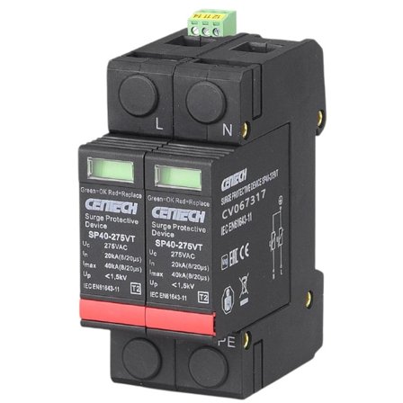 Cenika Overspenningsvern 2-pol Type 2 pluggbar 275V m/signalkontakt
