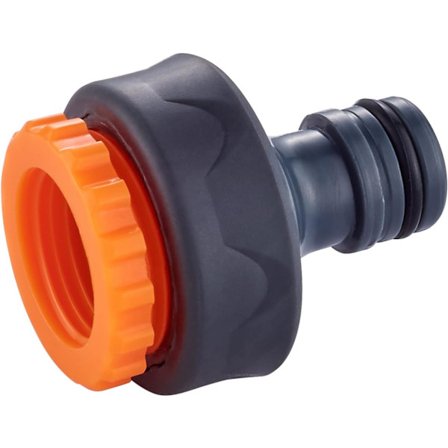 Krannos, trädgårdskranans anslutning, universell 3/4 tum - 1/2 tum honkoppling, enkel att installera, orange/grå