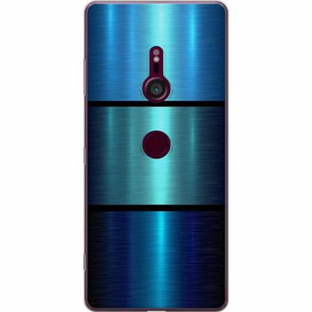 Sony Xperia Xz3 Genomskinligt Skal Blue Metallic Stripes