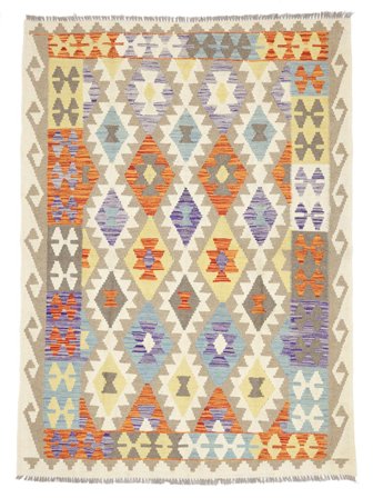 Hand Woven Kilim Afghan Old Style Rug 146X197