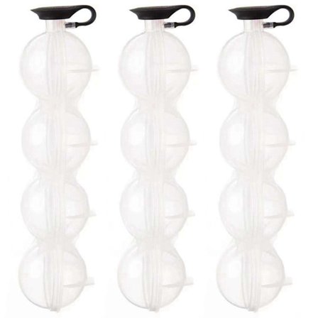3x4 Hål Ismaskin Flexibel Silikon Whisky Cocktail DIY Runda Isbollar Livsmedelsklassat Nät
