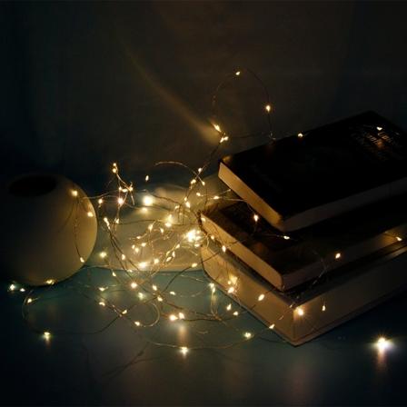 10m 100 LED Lys Mini Lyslenke DIY Kobbertråd Lampe Fest Jul Bryllup Dekorasjon Varmt Hvit