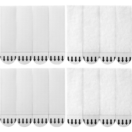 36 par (72 remsor) Medelstora självhäftande bildhängande remsor Kraftiga, Bild Canvas Hängare, Fotoramklistermärken för vägg, Avtagbar väggfäste D