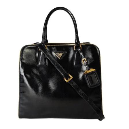 Prada Vintage Pre-owned Leather prada-Tass , Zwart , Dames , Maat: ONE Size Vintage Tassen