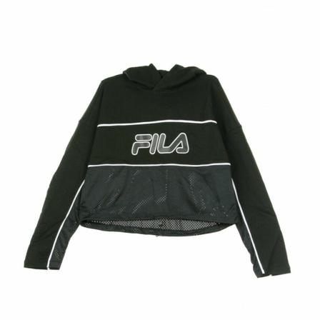 Fila, Short lightweight hooded sweatshirt Zwart, Dames, Maat:L