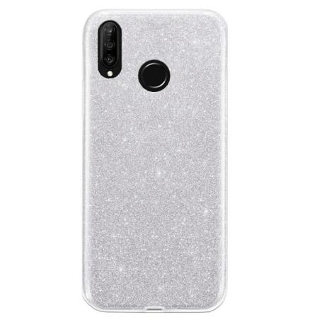 Glitter Skal För Huawei P30 Lite - Silver Silver