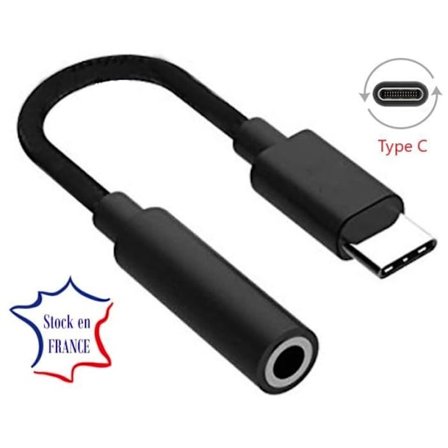 USB Type-C Adapter Cable - Samsung - Galaxy A04 - 3.5mm Female Jack - Stable audio transfer - Black