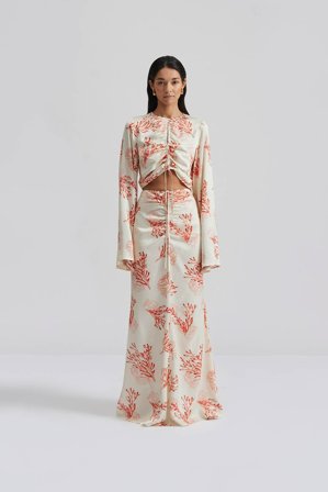 Malina - Florentina maxi skirt - M - Coral Red