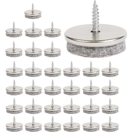 32 stk møbelfiltpute - en 22mm diameter filtpute for