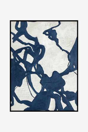 Malerifabrikken - Originalmålning Blueplay , med ram - Blå - Tavlor - 90X120 - Från Homeroom