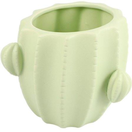 Tromleformet Grøn Keramik Blomsterpot Dekoration Have Indendørs Såmaskine Kaktus Blomsterpot