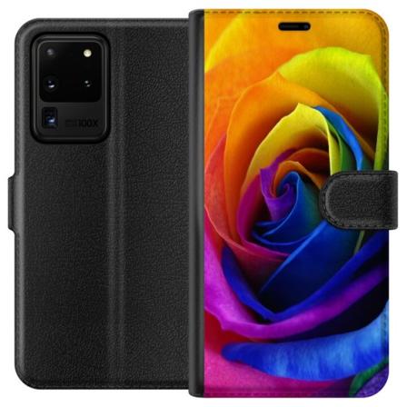 Samsung Galaxy S20 Ultra Lommeboketui Regnbue Rose