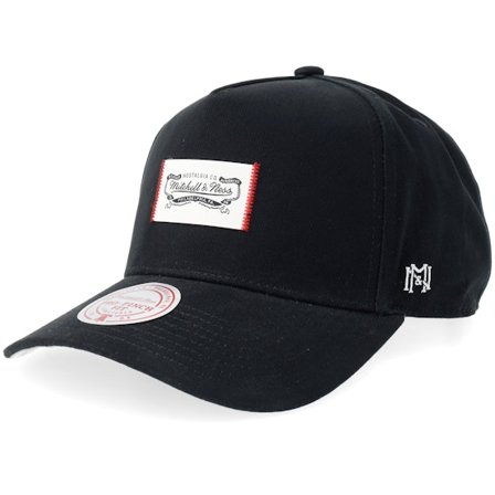 Mitchell & Ness - Zwart adjustable Cap - Classic Mark Pro Black A-frame Adjustable @ Hatstore