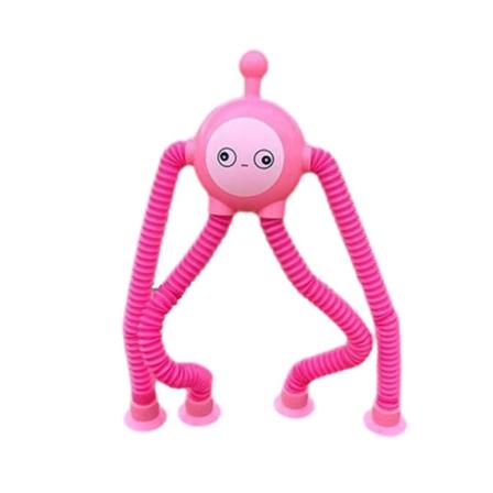 Teleskooppinen Pop Tube Toy Jousiputkilelu PINK Pink