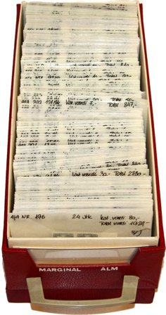 Danmark - Dubletsamling i 1 kartotekskasse - Postfrisk