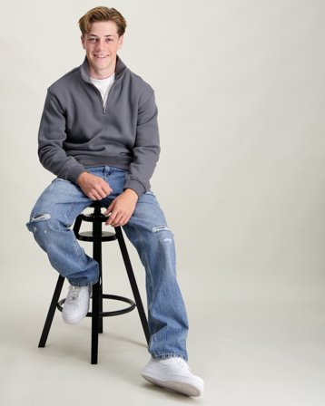 RYVLS Everyday Half Zip Grå Tröjor Kille - Kids Brand Store