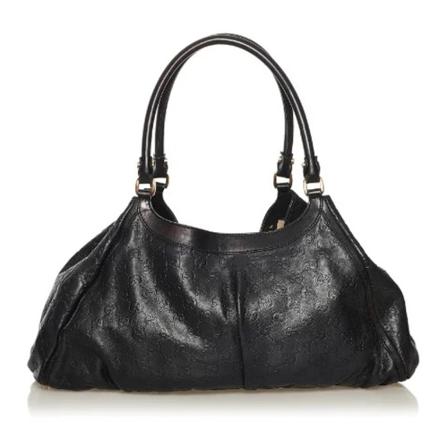 Gucci Vintage, Pre-owned Leather gucci-bags Zwart, Dames, Maat:ONE Size