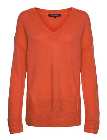 Josi Cashmere Bld L/S Vnk Jmpr Orange French Connection