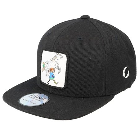Pippi Langstrumpf - Schwarz Snapback Cap - "Kids Pippi Kleiner Onkel Black Snapback " @ Hatstore