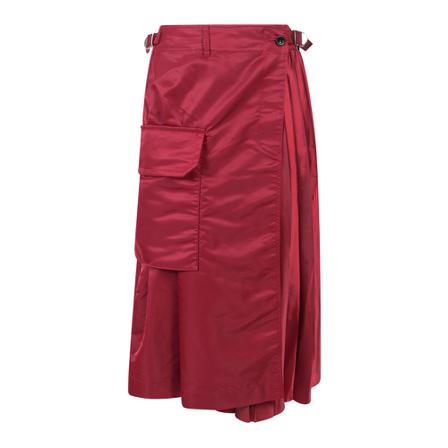 Sacai, Midi Skirts Czerwony, Kobieta, Rozmiar: M