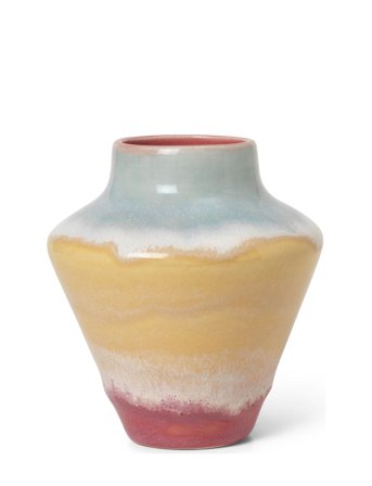 Kähler | Poppery Vase H12 Cm Pink/Mint/Gul | 12 cm