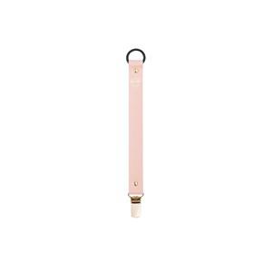 Bjällra of Sweden Pink Faux Leather Pacifier Clip One Size - Baby feeding - One size - Pink - Junge