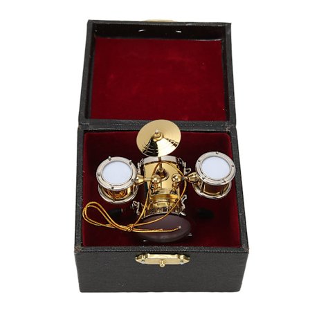 Pienoisrumpusetti Replika Soitinmalli Mini Rumpusetti Nukkekodin Koristelu Rumpukapulat Lahja Kodin Sisustus Kotelolla