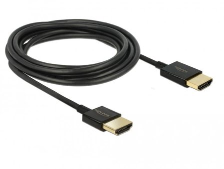Delock Slim High Quality - HDMI-kabel med Ethernet - 25 cm