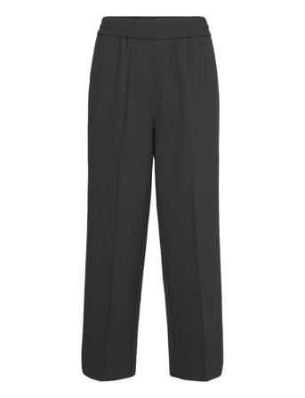 Louisefv Ankle Bottoms Trousers Straight Leg Black FIVEUNITS