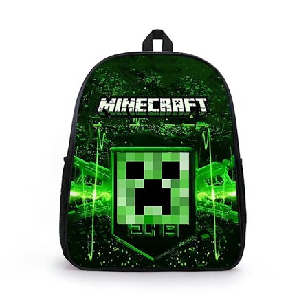 Minecraft Trykket Ryggsekk Skolesekk Stor Kapasitet Student Boksekk Rucksack Barnegave
