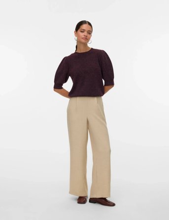 Vero Moda Vmdoffy 2/4 O-Neck Pullover Ga Noos - Burgundy - XS