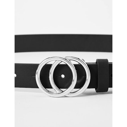 1 dobbelt spænde bælte i læder, damemode 100 shoulde