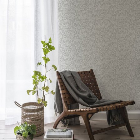 Duro Tapet, Jenny 678-01 Blommor & Blad, L, Vit, Färg & tapeter