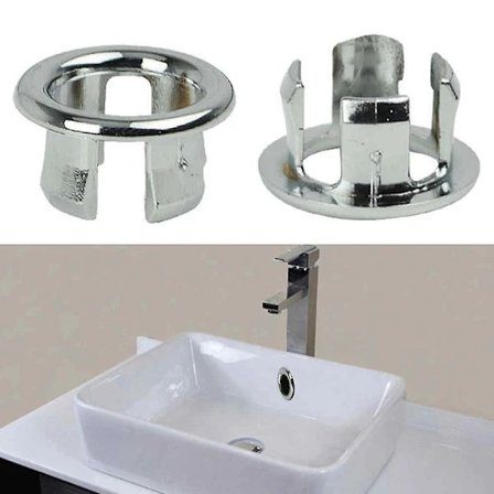 Handfat Överströmningsring Krom Hålskydd Insatser Rund Kåpa