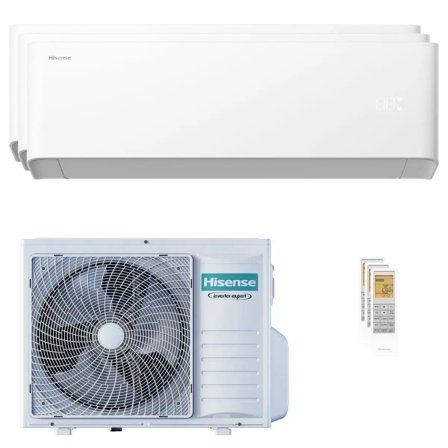 Condizionatore Hisense Uni HB trial split 12000+12000+12000 BTU inverter A++ wifi unità esterna 8 kW